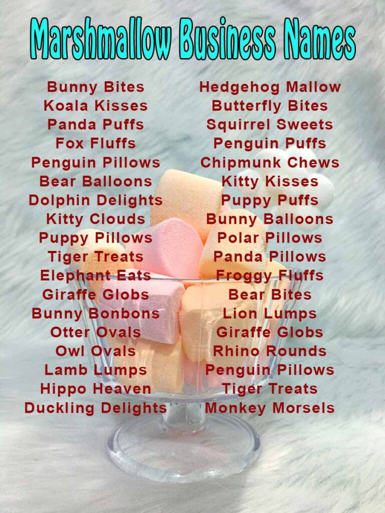 Animal-Inspired Marshmallow Business Names