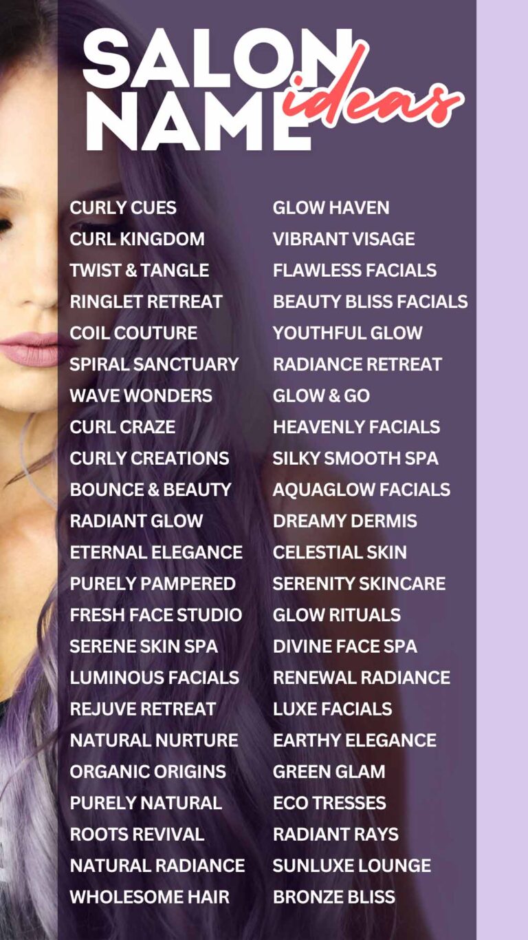 450 Unique Salon Name Ideas with Catchy Slogan