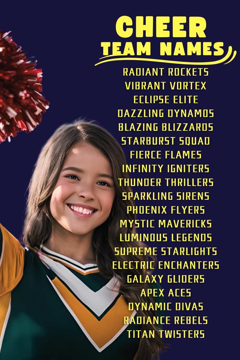 400+ Creative Cheer Team Names +Cheer Team Name Generator