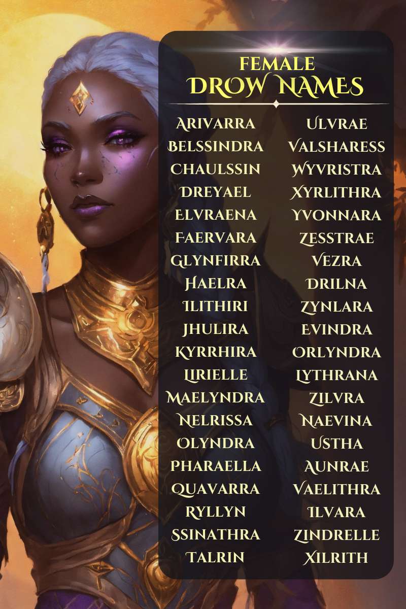 Female Drow Names