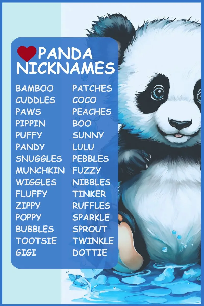 Sweet and Cute Panda Nicknames with Meaning