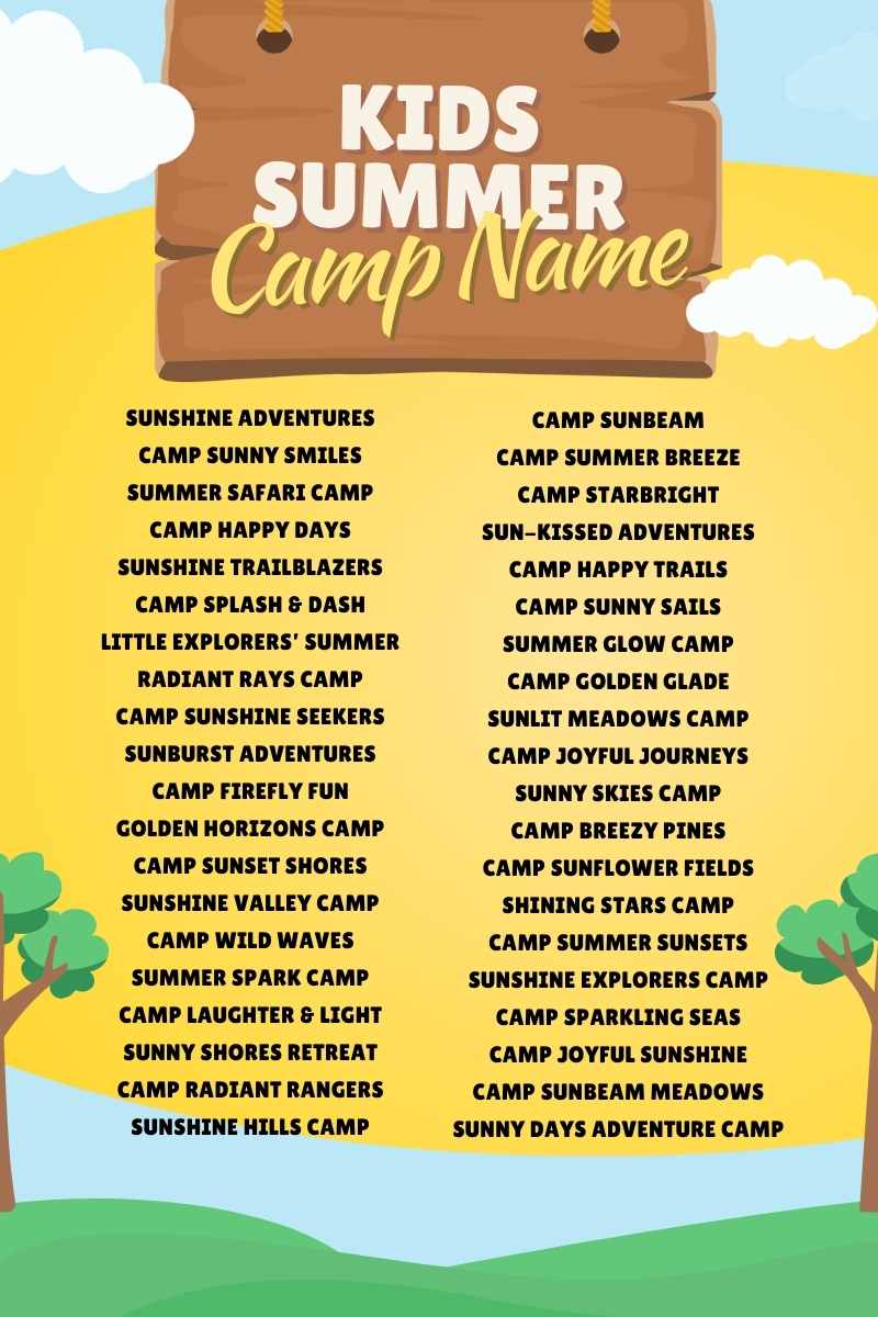 Camping Names for Kids