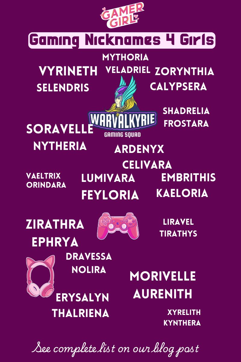 Gaming Nicknames for Girls